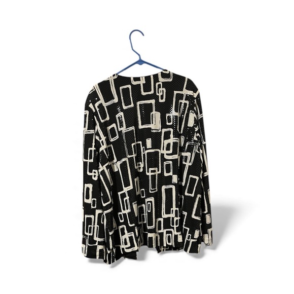 TanJay Sequin Black and White Print Blouse/Jacket- Size 3X - Picture 9 of 9